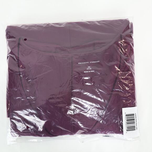 Universal Standard Teresa Liquid V-Neck Dress Acai Purple Size 3XL 34-36 NWT - Picture 2 of 5